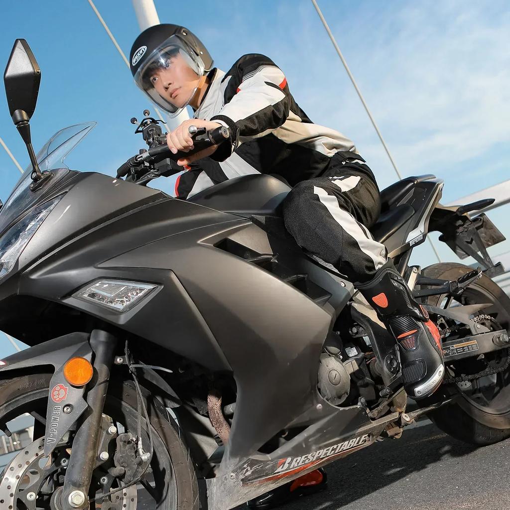 Men's Motorcycle Shoes Fall Prevention Cycling Shoes Consolidate Stability Motorboats Crashproof Road Cycling Boots Breathable