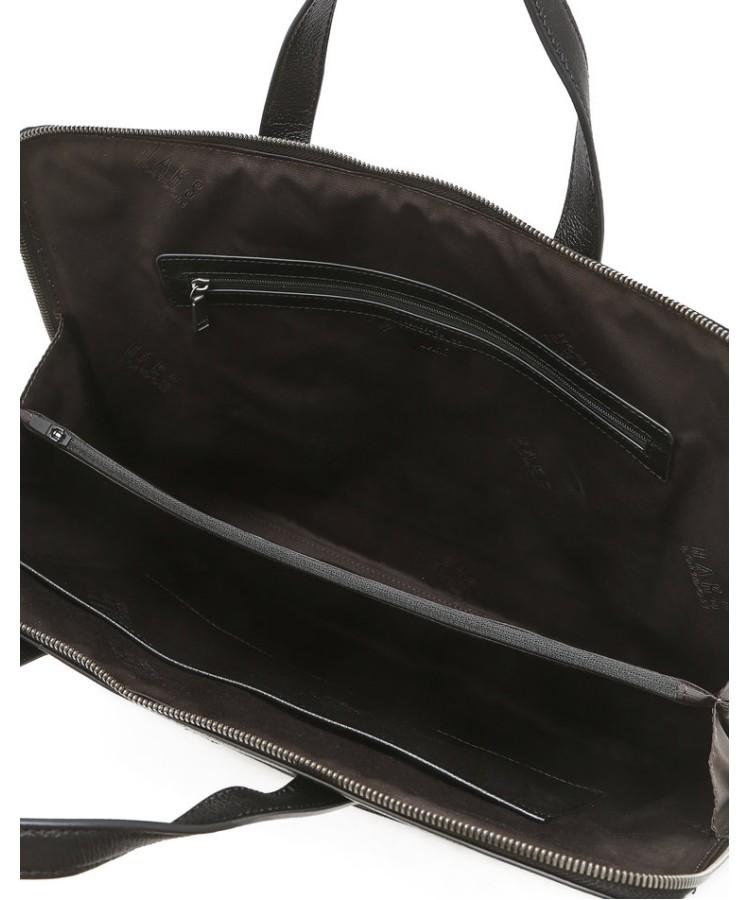 Daks Men'S Accessories Black Check Slim Briefcase_Dbba5F450Bk
