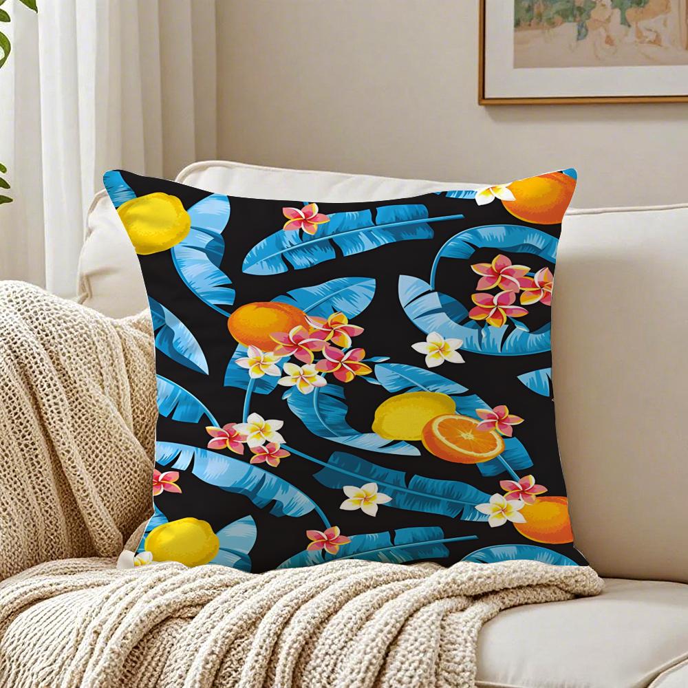 Full Print Pattern of Fruits Cushion Cover Pillowcase Antidustmite Living Room Sofa Decor Cushion Room