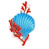 Shell Coral Brooch With Pearls Accent And Vivid Drip Glaze Craftsmanship Lapel Pin For Daily Wear Or Special Occasions
