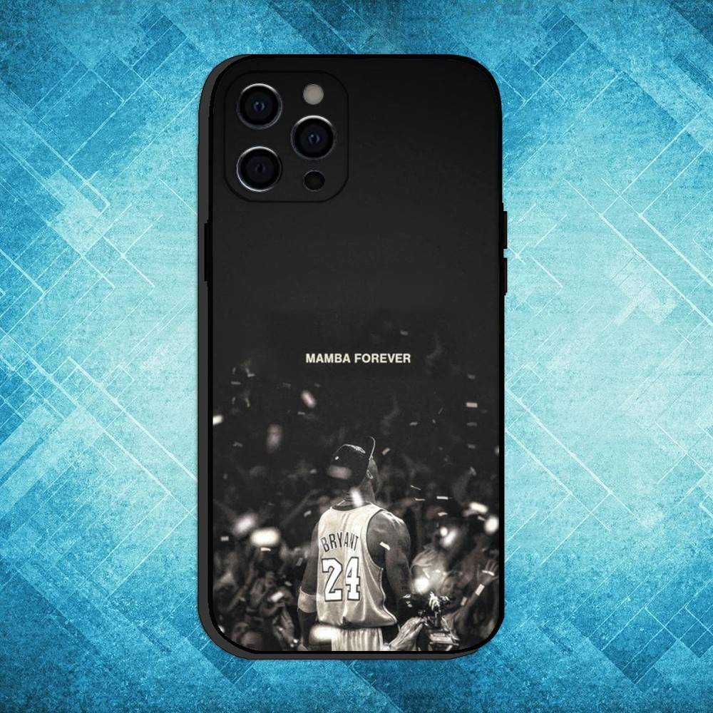 K-Kobe B-Bryant Mamba 8 24 Phone Case For iPhone17,16,15,14,13,12,11 Plus,Pro Max Soft Black Cover