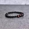 Natural red tiger eye and lava bead bracelet Diffuser bracelet for man Stretchable handmade beaded bracelet Fashion bracelets for him