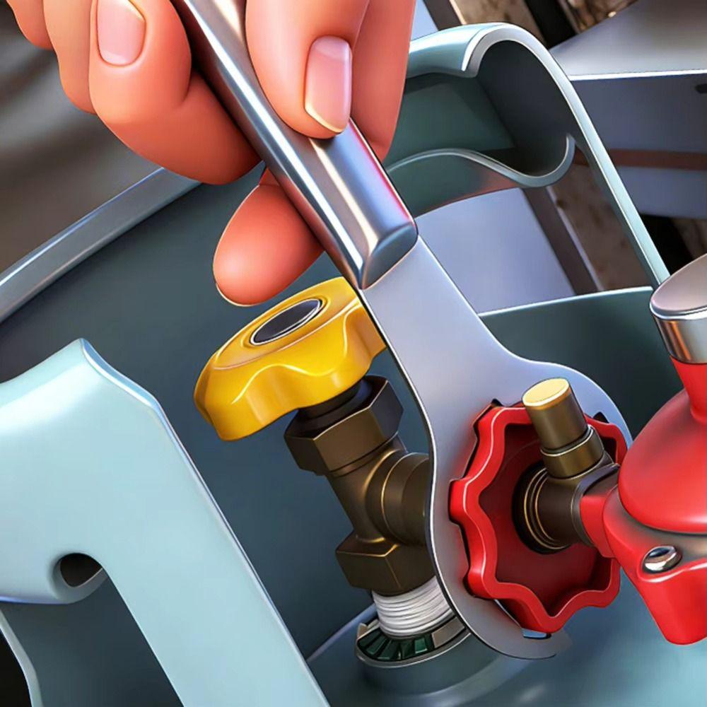 Thickened Gas Valve Wrench Hand Repair Tool Gas Valve Spanner Gas Dismantling Pliers Household