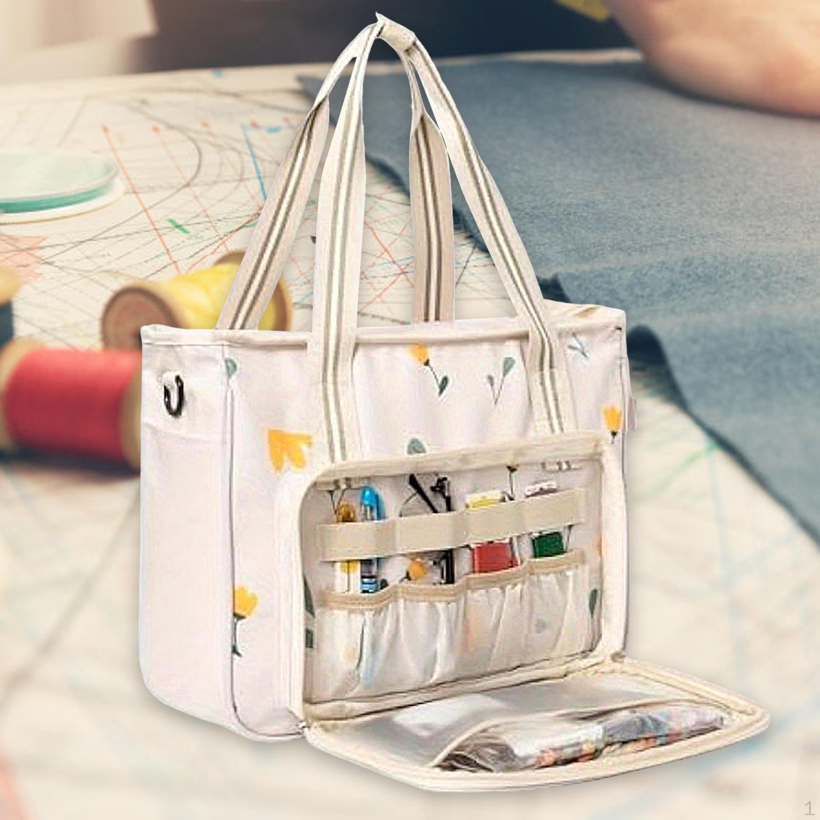 

Сумка для переноски вышивального проекта Сумка для хранения пряжи Принадлежности Сумка-тоут для вязания крючком для