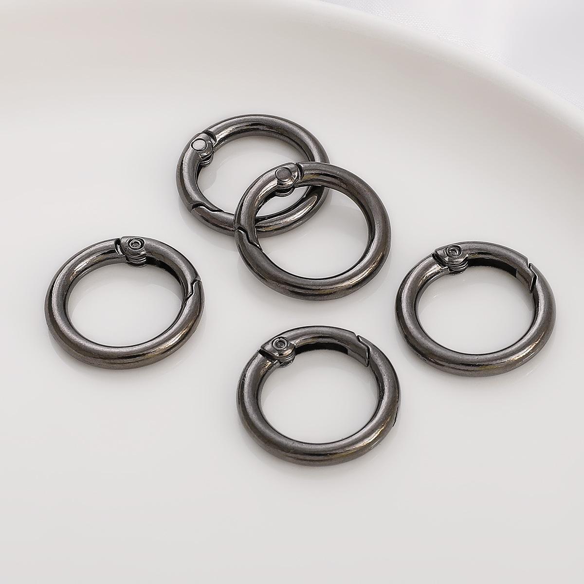 

Набор аксессуаров из пряжки для сумки и брелока из сплава Outer diameter 20mm, 5 pieces/pack