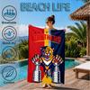 Panthers Team Spirit Beach Towel, Super Soft Microfiber, Perfect Gift for Her/Him, Birthday, for Pool, Beach, Travel, Decor Beach Party