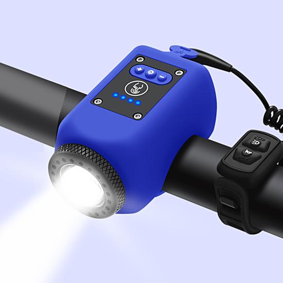 Lanterna Bicicletă Luminozitate Ridicată Încărcare USB Impermeabilă Ecran Tactil LED Lumină Față Bicicletă Montană Far Claxon pentru Ciclism în Aer Liber