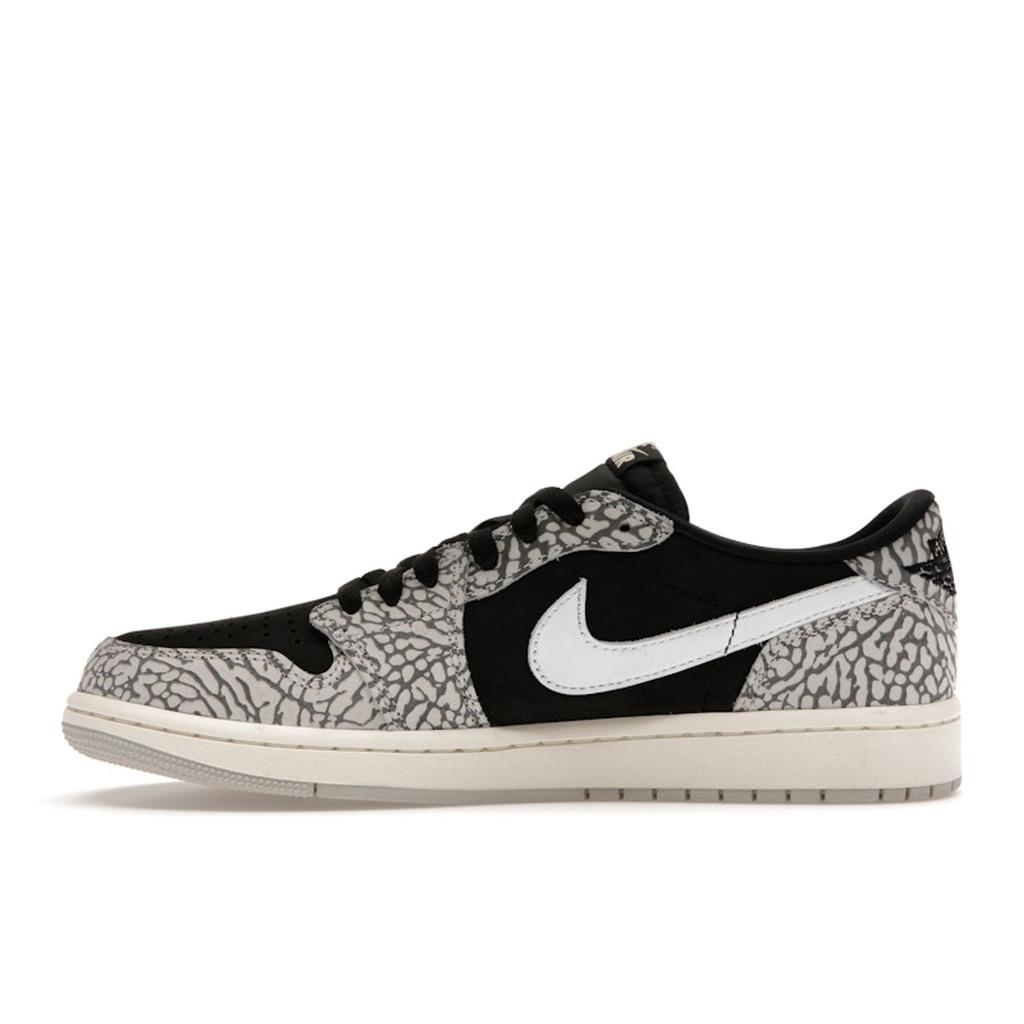 Air Jordan 1 Retro Low OG Black Cement Unisex Sneakers Muslin Tech-Grey White CZ0790-001