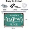 Metal Wall Art Vintage This Is Our Happy Place Sign Home Decor Garden Decoration