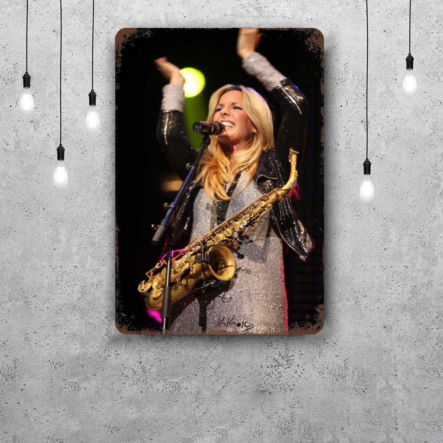

Candy Dulfer Metal Signs wall decor Vintage Tin Signs Captain Metal Poster Decor for Bar Pub Club Wall Decoration 20x30cm（7.8x11.8inch）