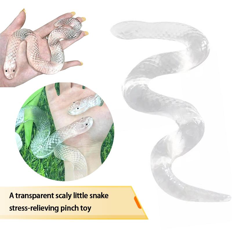 Transparent Scales Small Snake Decompression Pinch Stall Trick Pinch Joint Toy Trendy Play Vipe B8N2