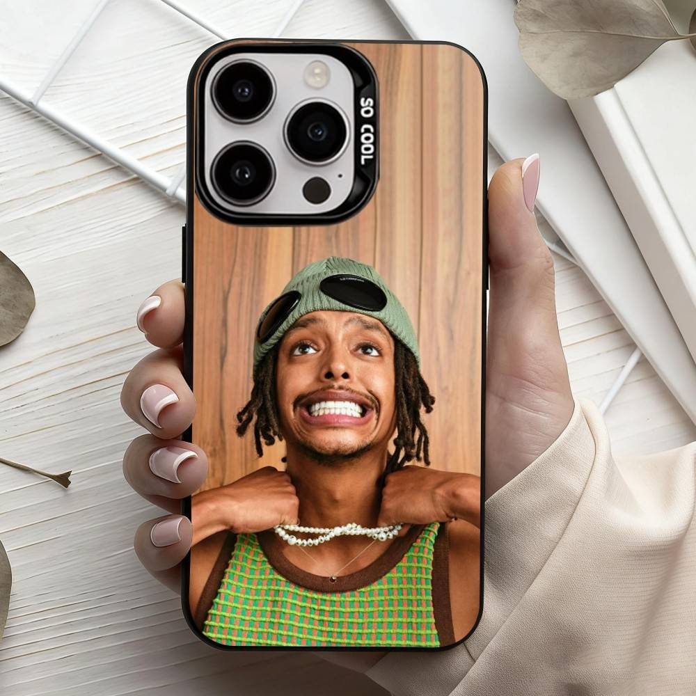 American Actor Jacob Gibson Phone Case For iPhone17,16,15,14,13,12,11 Plus,Pro Max Black Candy Silver Phone Case