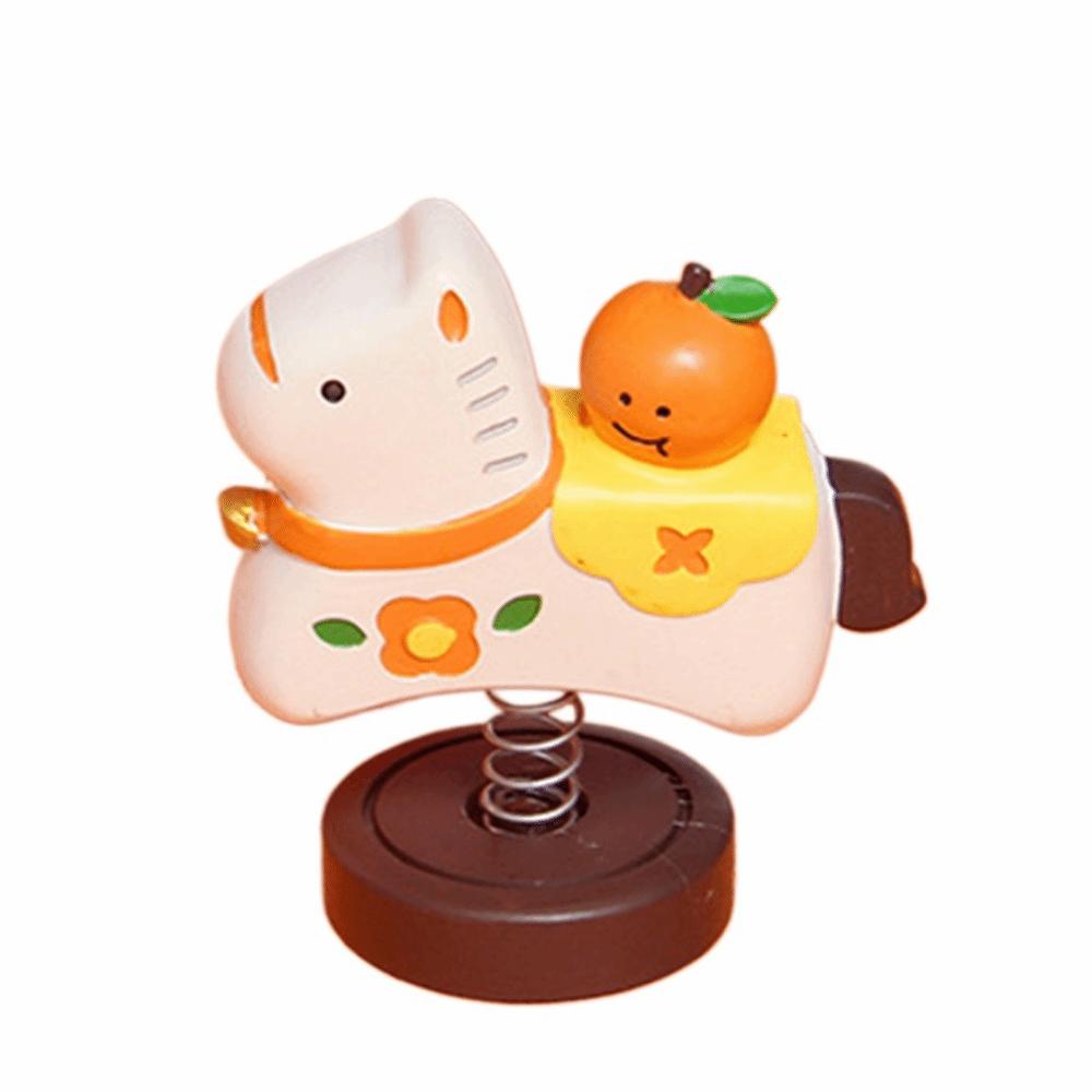 Cartoon Resin Cartoon Horse Statue Handcrafted Rocking Horse Figurine  Home Decoration