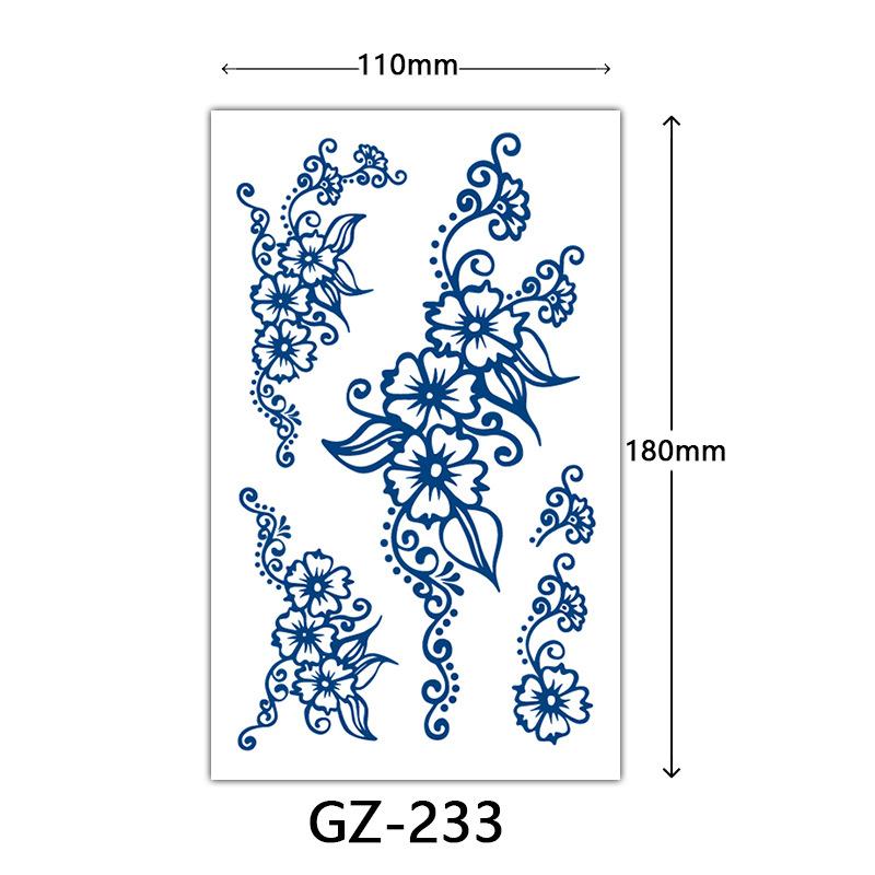 Herbal Semi-Permanent Tattoo Sticker, Semi-Permanent Tattoo Sticker, Anti-Rub, Anti-Sweat Tattoo