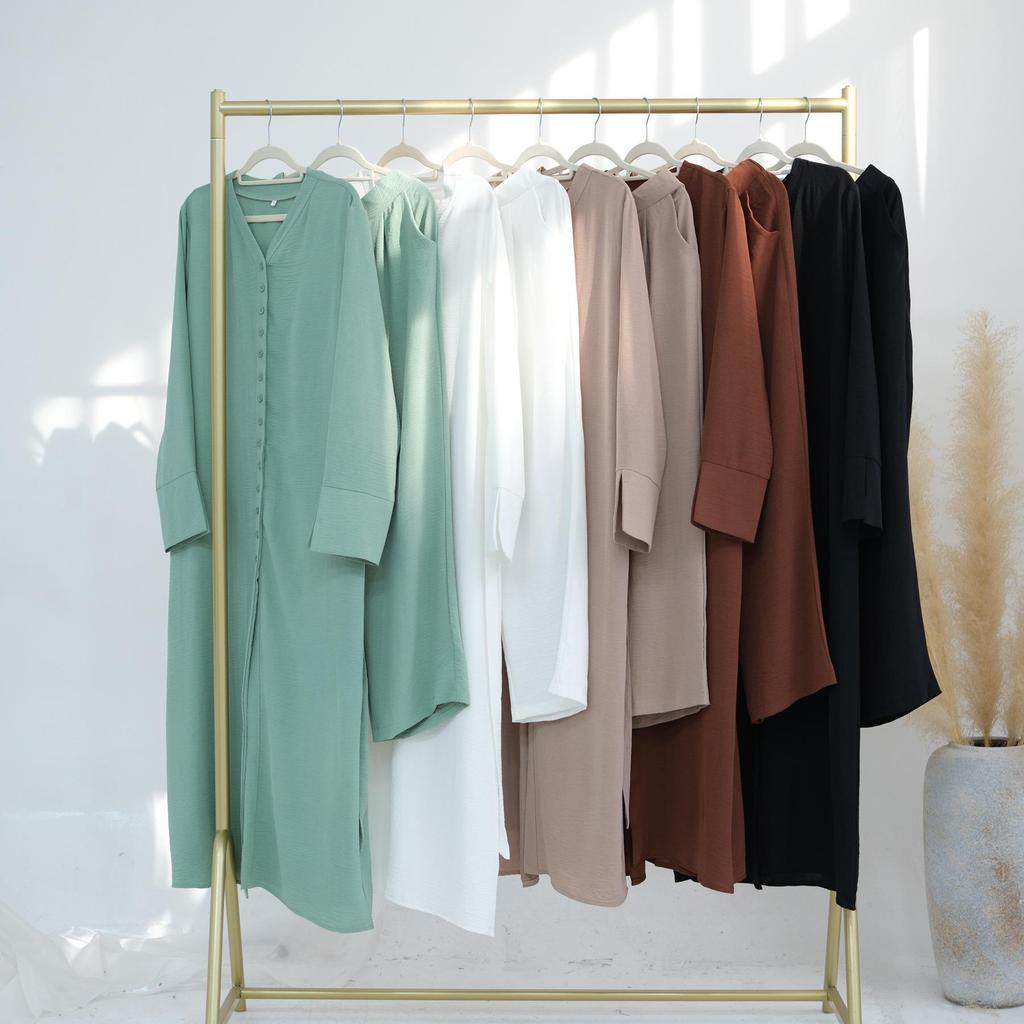 Loriya Solid Color Button Two-Piece Set - LR945