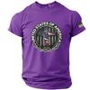 Estados Unidos 250º Aniversário 1776 2026 Camiseta de Manga Curta com Gola Redonda e Estampa de Bandeira para Homens