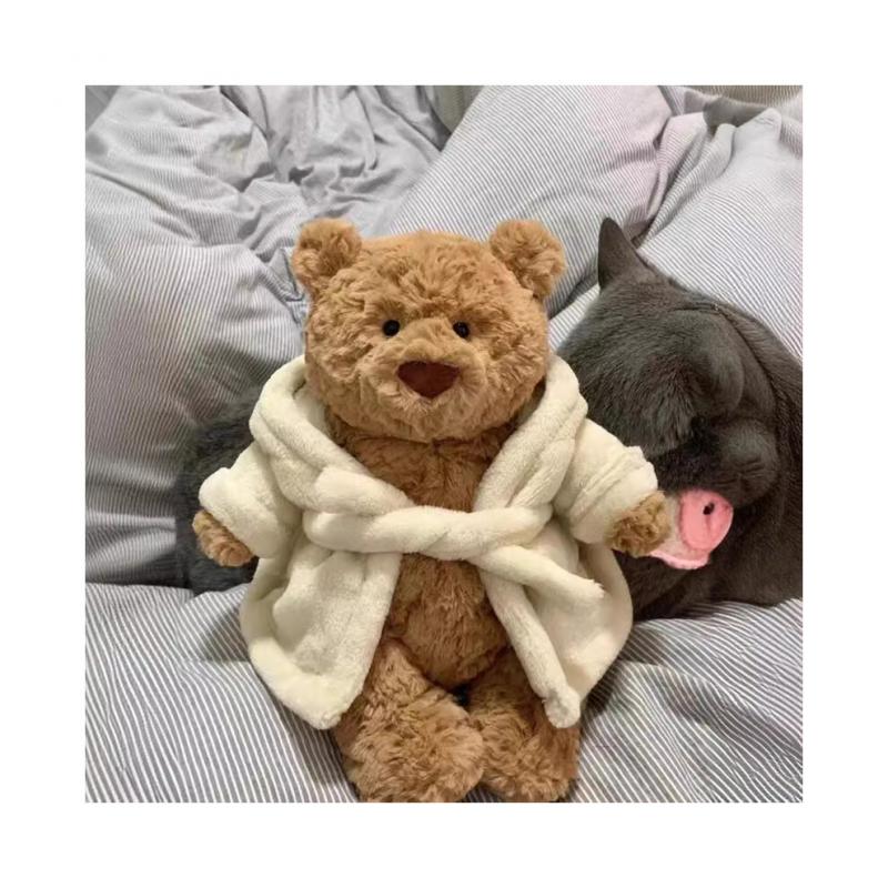 2026 Christmas Gift Stuffed Animal Toy Bartholomew Bear Bathrobe 26CM