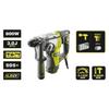 RYOBI - Ciocan rotopercutor SDS+ 800 W 4 moduri - 3,0 Jouli Epta + cutie, limitator, mâner 360° & burghiu SDS+ 6 mm - RSDS800-KC
