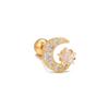 New Stainless Steel Zircon Cloud Moon Stud Earrings For Women Helix Tragus Cartilage Star Butterfly Earring Piercing Jewelry 1pc