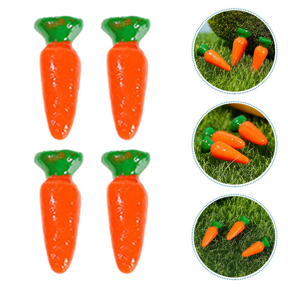 SUPVOX Artificial Carrots, Set of 12, Resin Miniature Carrot Decorations, Desktop Decorations for Easter, Home Decor and Gifts