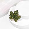 Rinhoo Full Rhinestone Maple Leaf Brooches For Women Luxury Red Green Blue Crystal Leaves Lapel Pins Fashion Plant Badge Jewelry