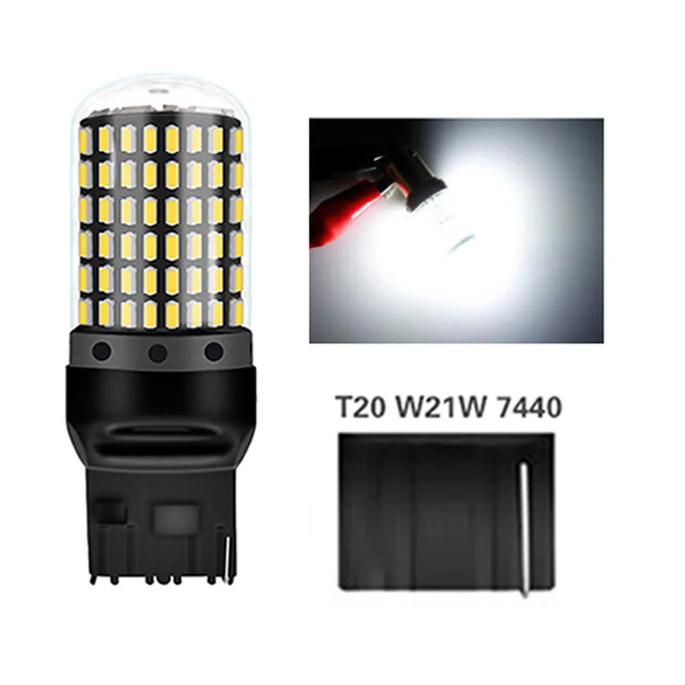 2PCS 1156 BA15S P21W BAU15S PY21W 7440 W21W P21/5W 1157 BAY15D 7443 3157 LED Bulbs Car Tail Reverse Lamp Turn Signal Light 12V