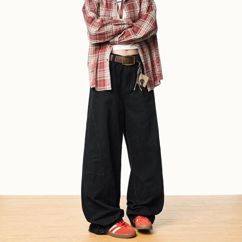 

ICH MODE Women s Spring/Summer Straight Loose Casual Pants M