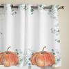 Thanksgiving Autumn Eucalyptus Pumpkin Curtains for Bedroom Living Room Window Curtain Treatments Blinds Kitchen Decor Drapes
