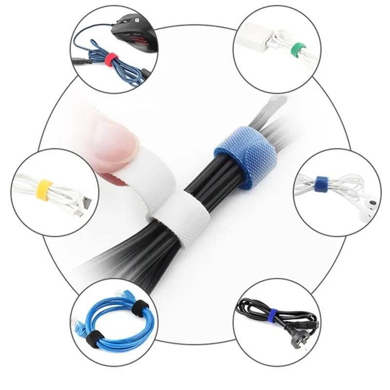 30/50/100Pcs Velcro , Power Cable And Data Cable Organizer, Reusable Binding Straps