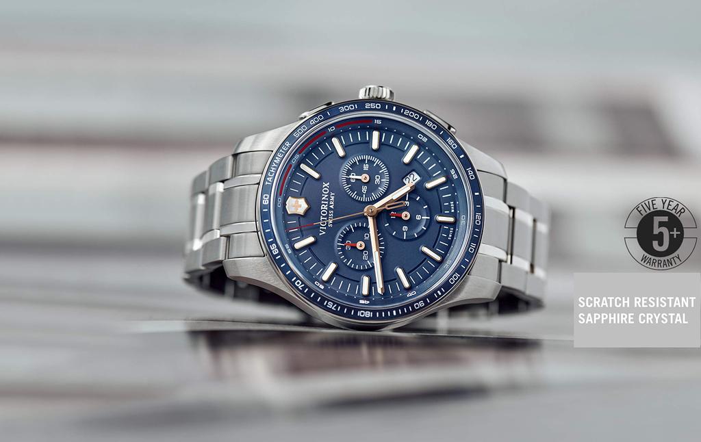 Hodinky ALLIANCE SPORT CHRONOGRAPH Pouzdro z nerezové oceli Modrý ciferník Náramek z nerezové oceli 241817 [Victorinox] (316L/kované) [