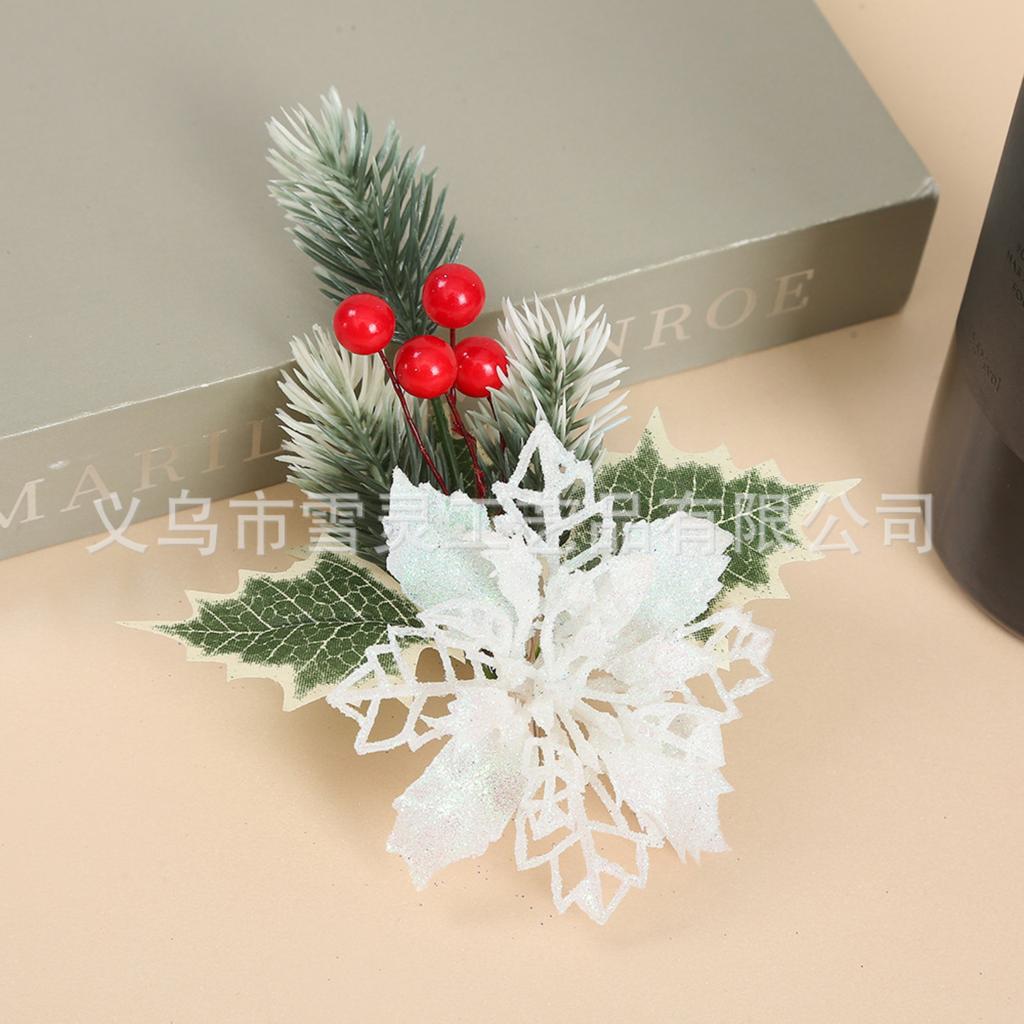 Christmas Needles, Red Berries, Christmas Flowers, Christmas Tree Ornaments And Props