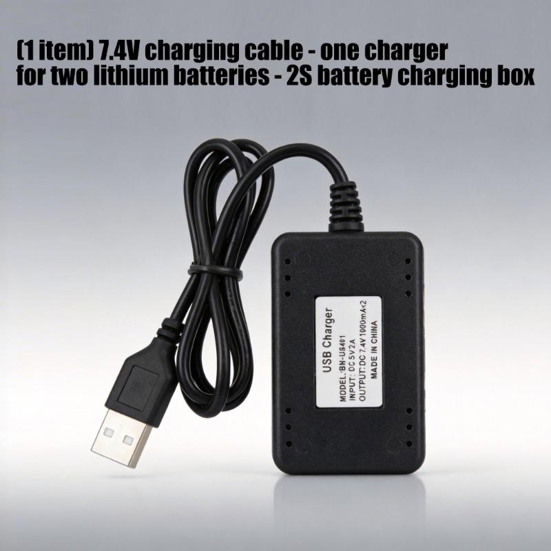 2 In 1 USB Power 7.4V Lithium Batteries Chargers Cord Compatible for 350mAh To 2200mAh Batteries for Remote Car