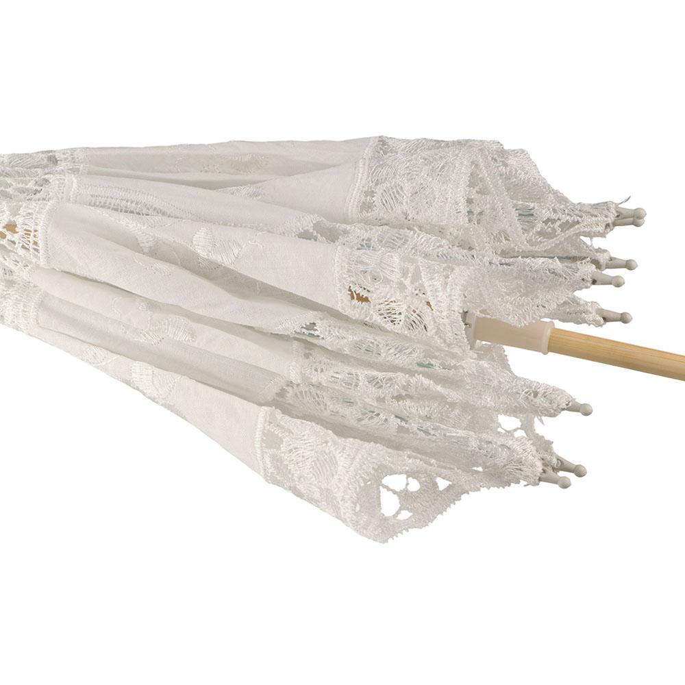 Wooden Handle Prop Umbrella Hollowed Parasol Umbrella Photography Prop Wedding Lace Umbrella  Bride
