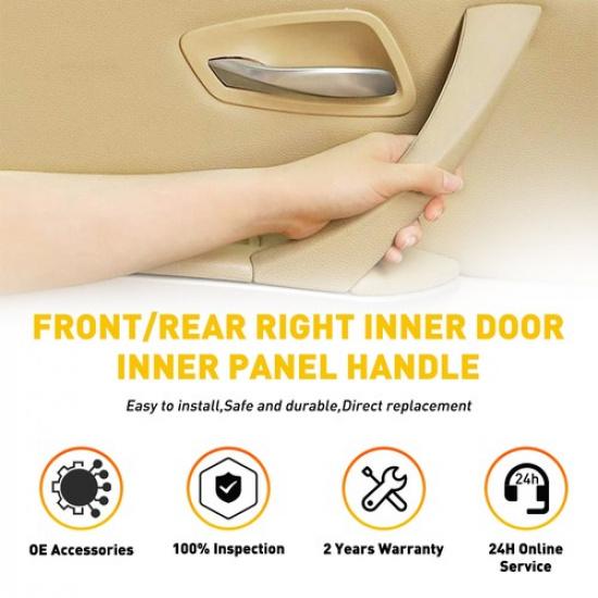 For BMW E90 328i Inner Door Panel Handle Pull Interior Trim Cover 04-12 Beige I