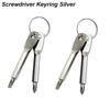 Keychain Cross Screw Phillips Slotted Screwdriver Set Mini Pocket Keyring Repair Tool Outdoor Survival Portable Gadget EDC