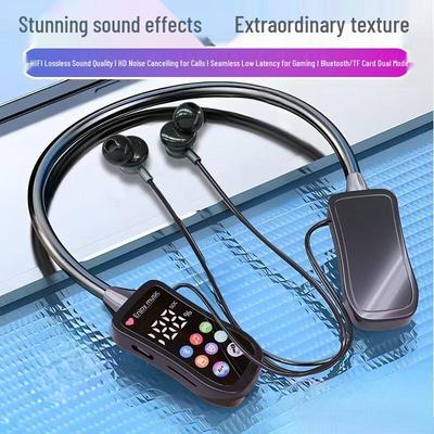 All-in-One Neckband Bluetooth Headset with In-Ear Monitor, Microphone, K-Song, and Zero Latency for Live Streaming and Gaming 099