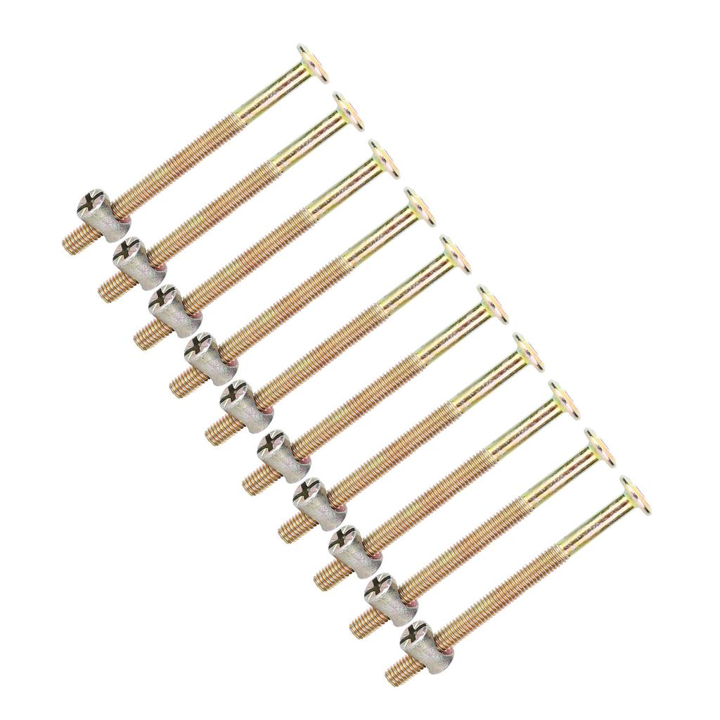 Furniture Hex Socket Thin Flat Head Structural Screw Bolt With Nuts (80mm)