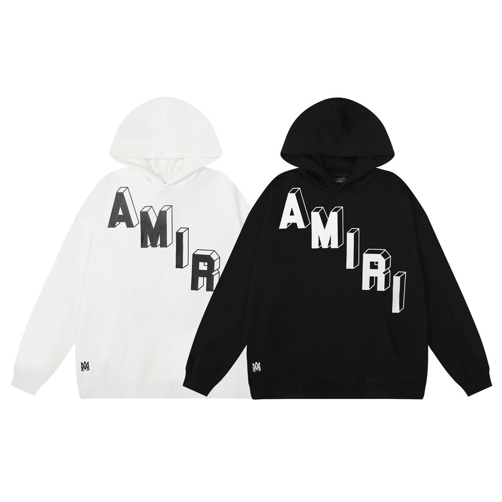 887 Amiri Frühling und Herbst Locker Übergröße Dünn Hochwertige Baumwolle Kapuzenpullover für Paare