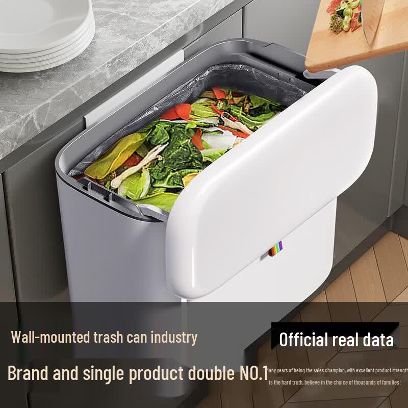 Jiabangshou Wall-Mounted Hanging Trash Can with Lid