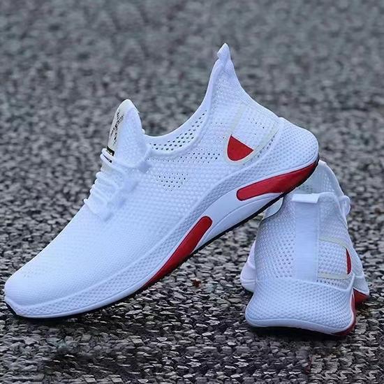 Summer Men's Shoes Breathable and Fashionable Korean Version Versatile Sports Shoes Lightweight and Odorproof Soft Soled Student Running Shoes