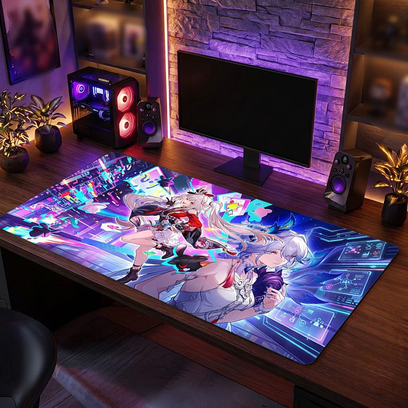 Big Mouse PadHonkai Star Rail Extended Soft Desk Mat Gaming Office Computer Table Decor Mat