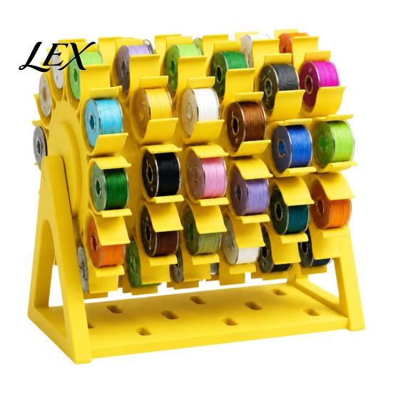 Rotating Thread Holder 60-Spool Sewing Organizer Rack, 360 Degree Swivel Space Saving Spool Display Stand, Tabletop Storage for Embroidery And