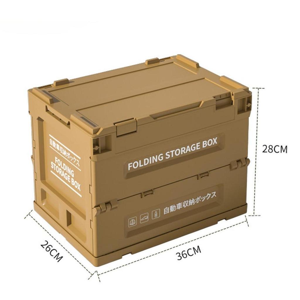 Camping Foldable Lidded Storage Bin for Bedroom Lightweight Closet Organizer Camping Foldable Lidded Storage Bin Stackable