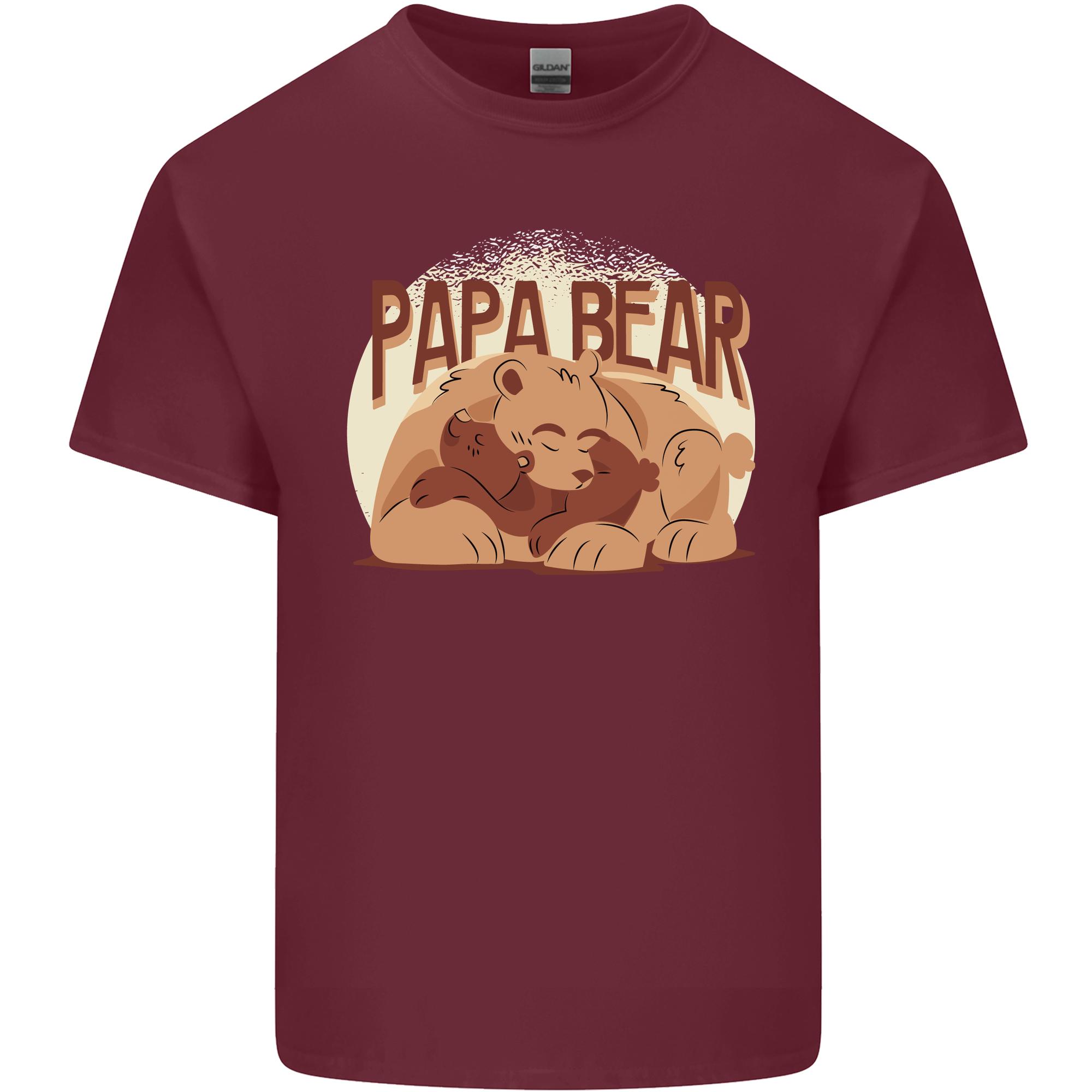 Papa Bear Funny Fathers Day Unisexs Light Cotton TShirt S