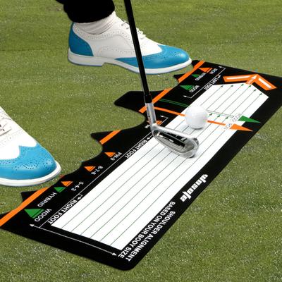 Golf Station Board Corrective Posture Foldable Golf Swing Hitting Trainer Practice Mat Training Aid for Golf Lover