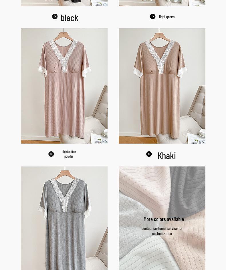 Lace Home Dress with Chest Pads, Women's Lazy Style Summer Nightgown, Sexy Loose Fit, Outdoor Wearable, Girly Flair