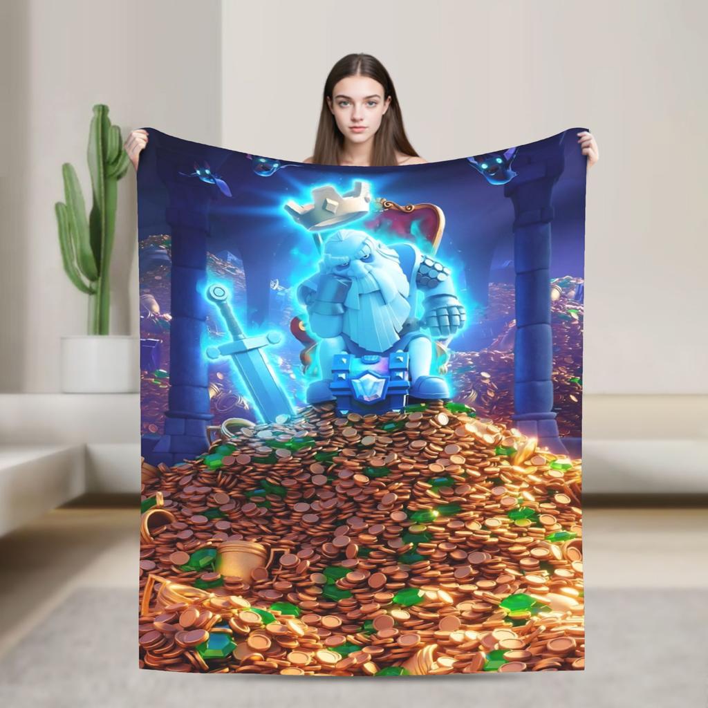 Clashes Royaleds Game Blankets  Fuzzy Funny Warm Throw Blanket for Bedspread Decoration
