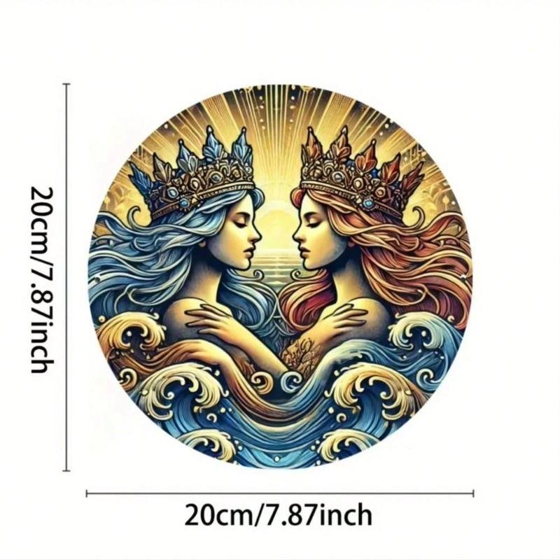 Decorative Metal Wall Art Sign 20x20 Cm Tin Painting
