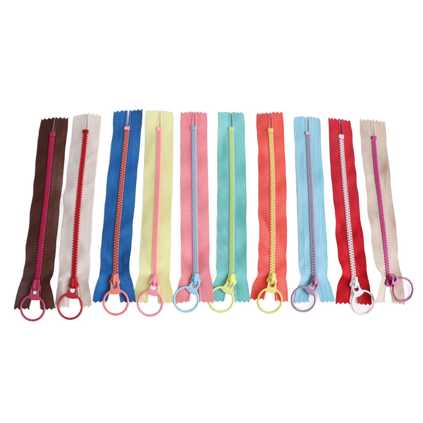 

10PCS Colorful Sewing Zippers Multipurpose Zippers DIY Sewing Tools for Garment Bags Craft