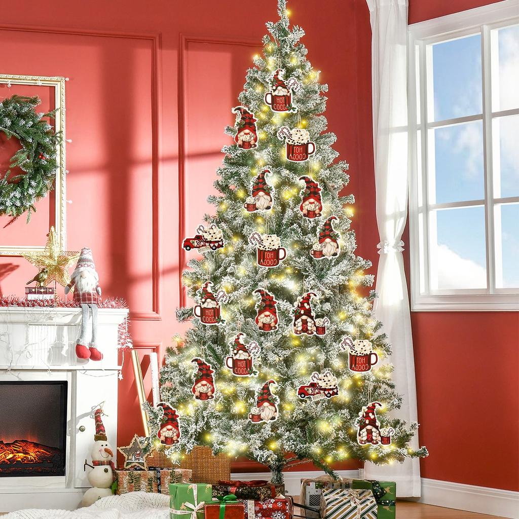 12 Stück Weihnachtsbaum-Hängeornamente Gesichtsloser Puppen-Papieranänger Weihnachtsdekorationen für Zuhause 2026 Navidad Neujahr 2026 Geschenk